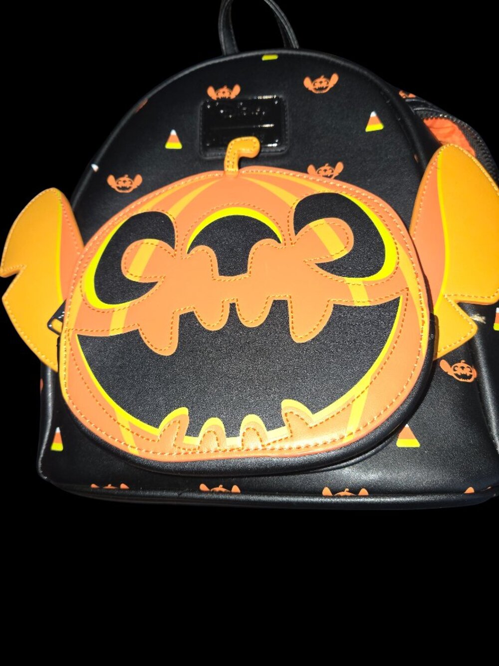 Loungefly Disney Stitch Jack-O'-Lantern Pumpkin Halloween Mini Backpack